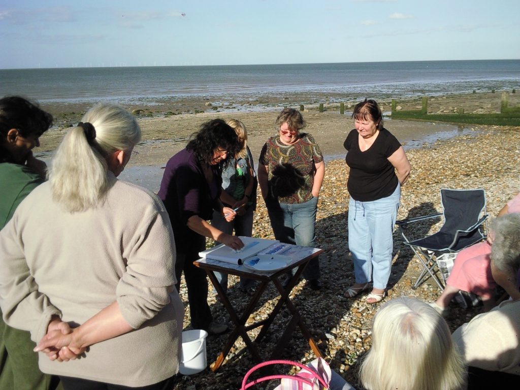 Artist workshop on the beach